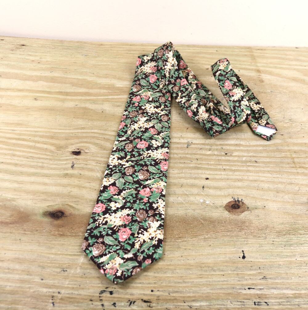 Vintage Liberty of London Print Ties Mens Floral Print 100% Cotton England